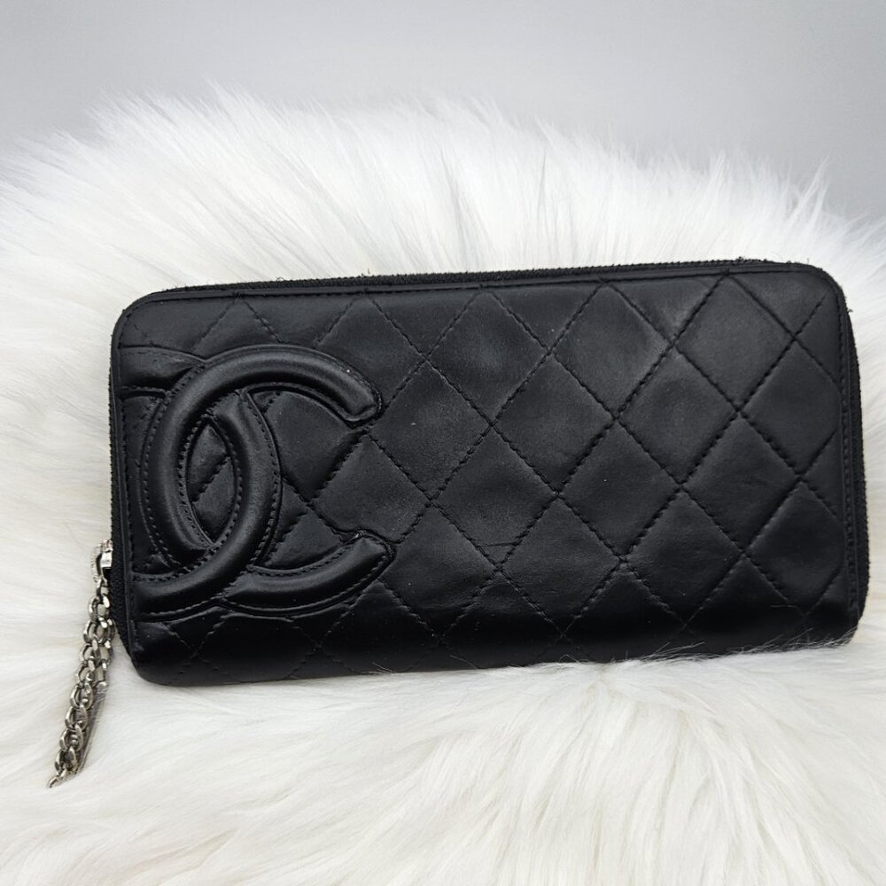 Chanel  Black Quilted Leather Cambon Ligne Zippy Organizer Wallet - Picture 5 of 17